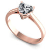 Heart Diamonds 0.35CT Solitaire Ring in 18KT White Gold