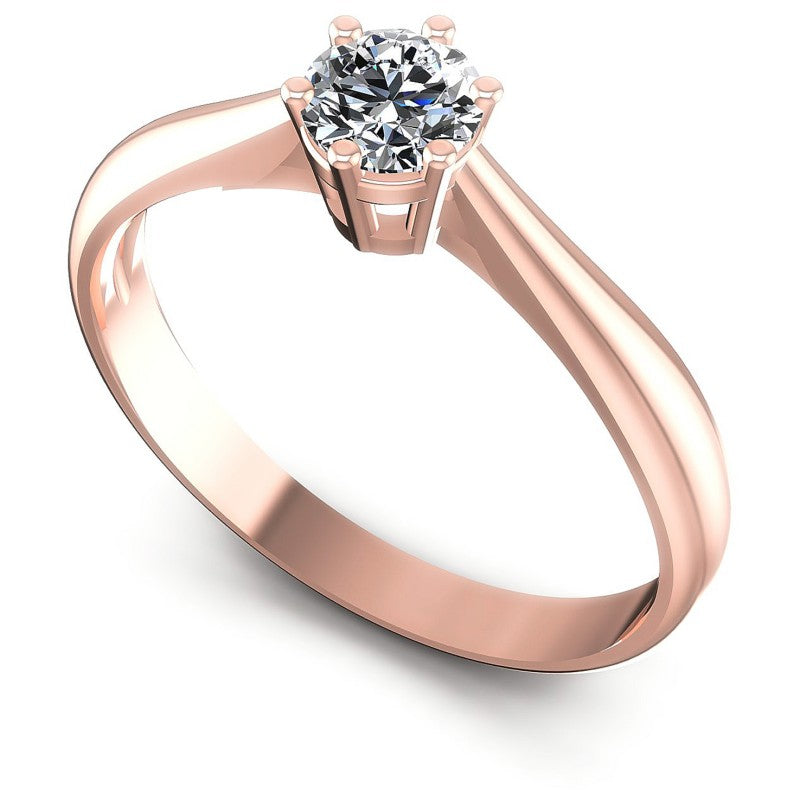 Round Diamonds 0.35CT Solitaire Ring in 18KT White Gold