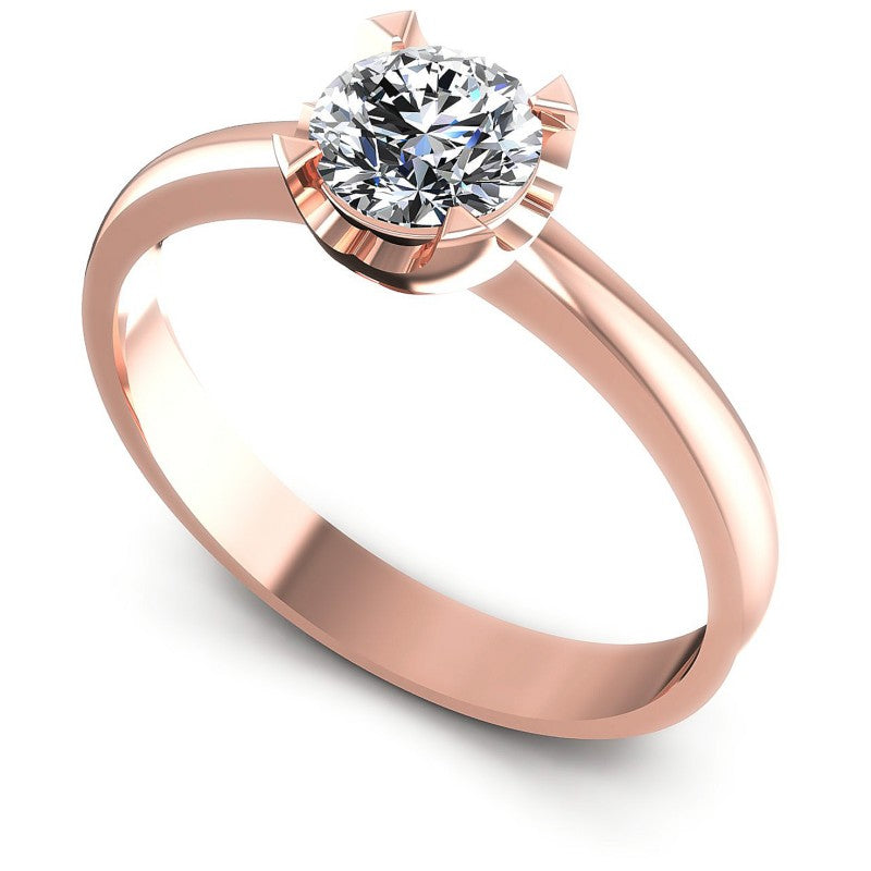 Round Diamonds 0.35CT Solitaire Ring in 18KT White Gold