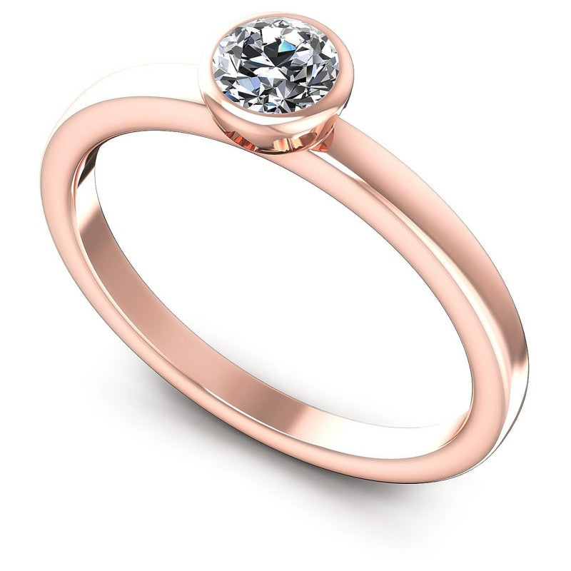 Round Diamonds 0.35CT Solitaire Ring in 18KT White Gold