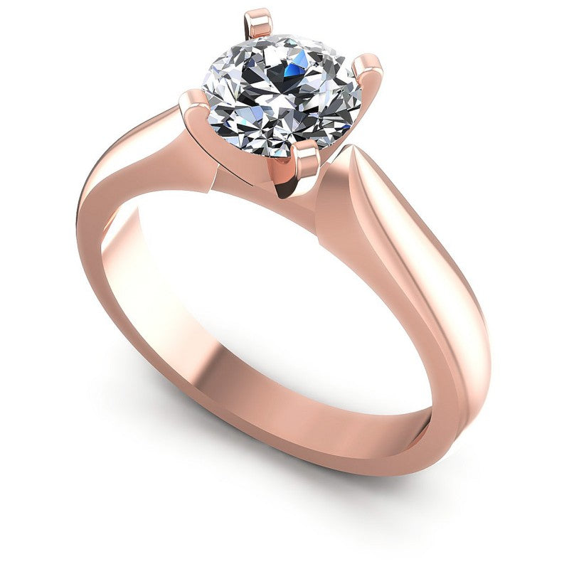 Round Diamonds 0.35CT Solitaire Ring in 18KT White Gold