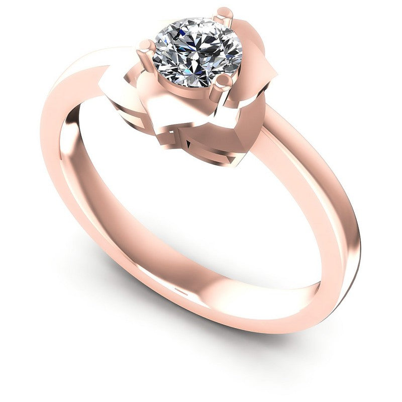 Round Diamonds 0.35CT Solitaire Ring in 18KT White Gold
