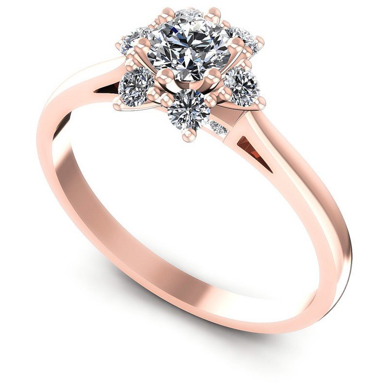 Round Diamonds 0.60CT Fashion Ring in 18KT White Gold