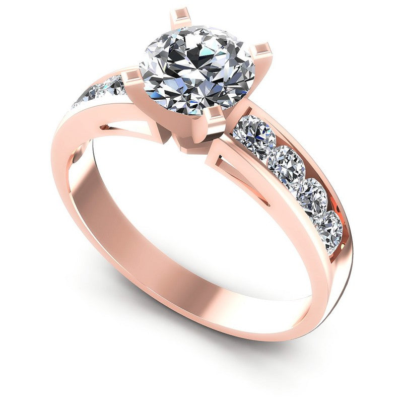 Round Diamonds 1.00CT Engagement Ring in 18KT White Gold