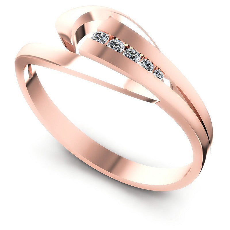 Round Diamonds 0.15CT Diamonds Wedding Band in 18KT White Gold