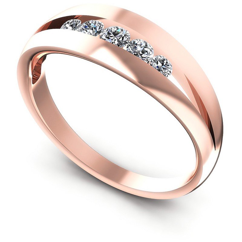 Round Diamonds 0.35CT Diamonds Wedding Band in 18KT White Gold