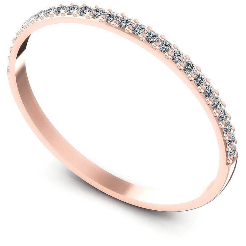 Round Diamonds 0.15CT Diamonds Wedding Band in 18KT White Gold