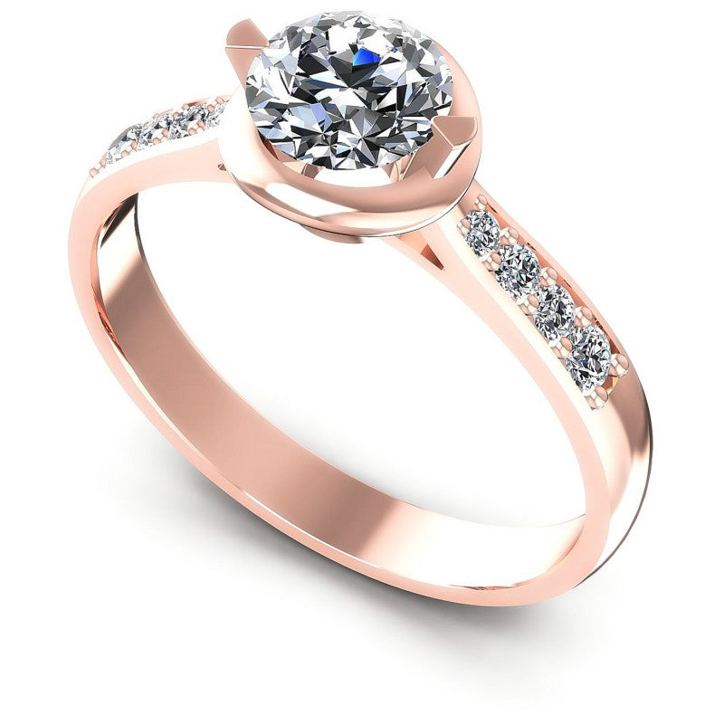 Round Diamonds 0.55CT Engagement Ring in 18KT White Gold