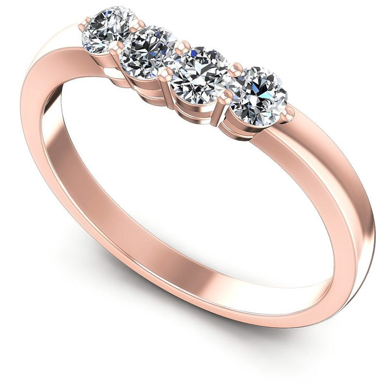 Round Diamonds 0.35CT Diamonds Wedding Band in 18KT White Gold