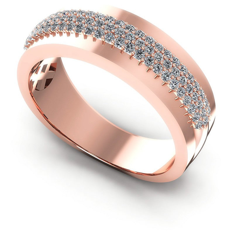 Round Diamonds 0.45CT Diamonds Wedding Band in 18KT White Gold