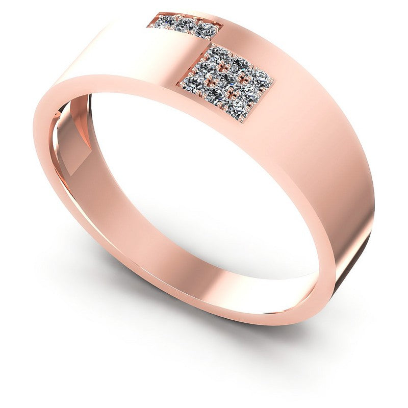 Round Diamonds 0.15CT Diamonds Wedding Band in 18KT White Gold