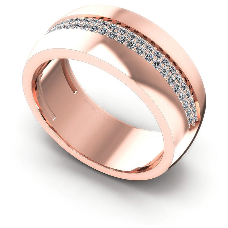 Round Diamonds 0.45CT Diamonds Wedding Band in 18KT White Gold