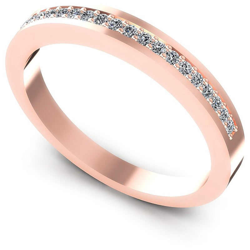 Round Diamonds 0.15CT Diamonds Wedding Band in 18KT White Gold