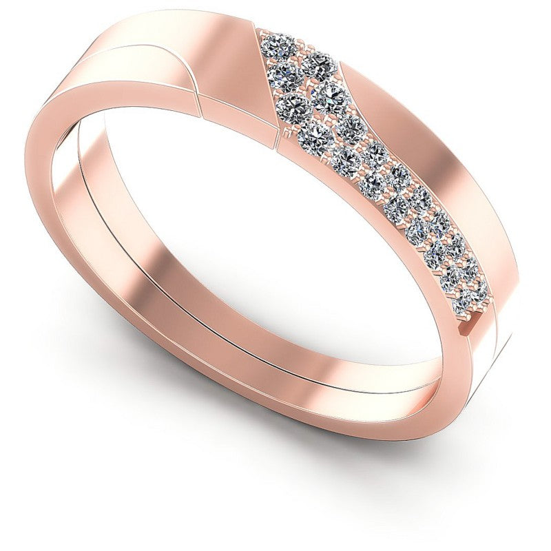 Round Diamonds 0.25CT Diamonds Wedding Band in 18KT White Gold