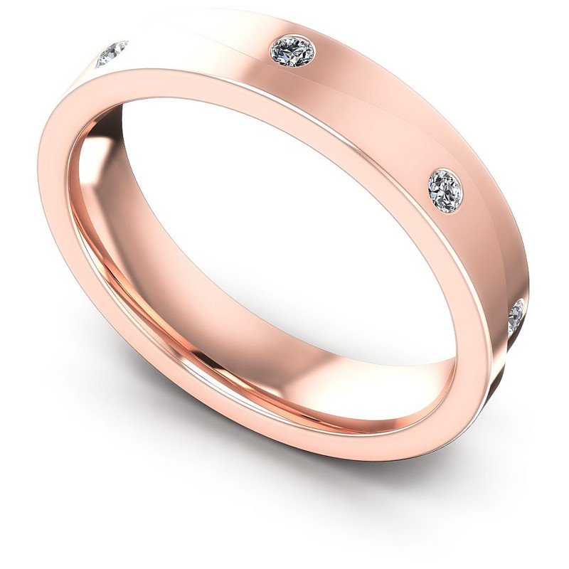 Round Diamonds 0.25CT Diamonds Wedding Band in 18KT White Gold