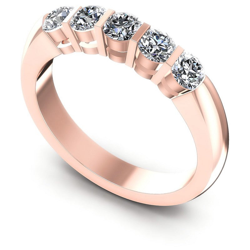 Round Diamonds 0.75CT Diamonds Wedding Band in 18KT White Gold