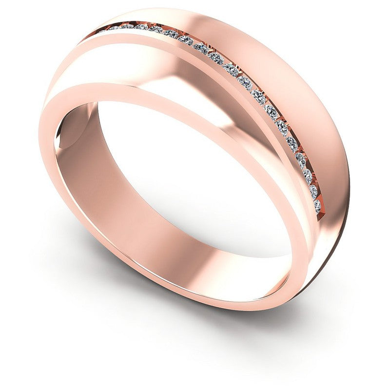 Round Diamonds 0.20CT Diamonds Wedding Band in 18KT White Gold