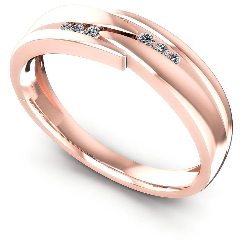 Round Diamonds 0.15CT Diamonds Wedding Band in 18KT White Gold