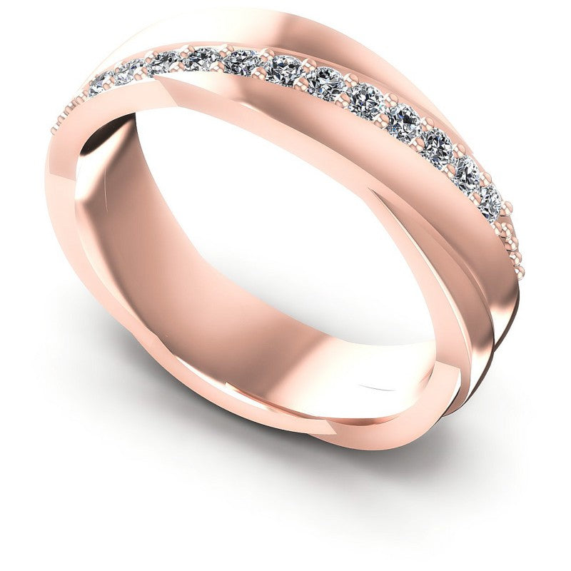 Round Diamonds 0.30CT Diamonds Wedding Band in 18KT White Gold