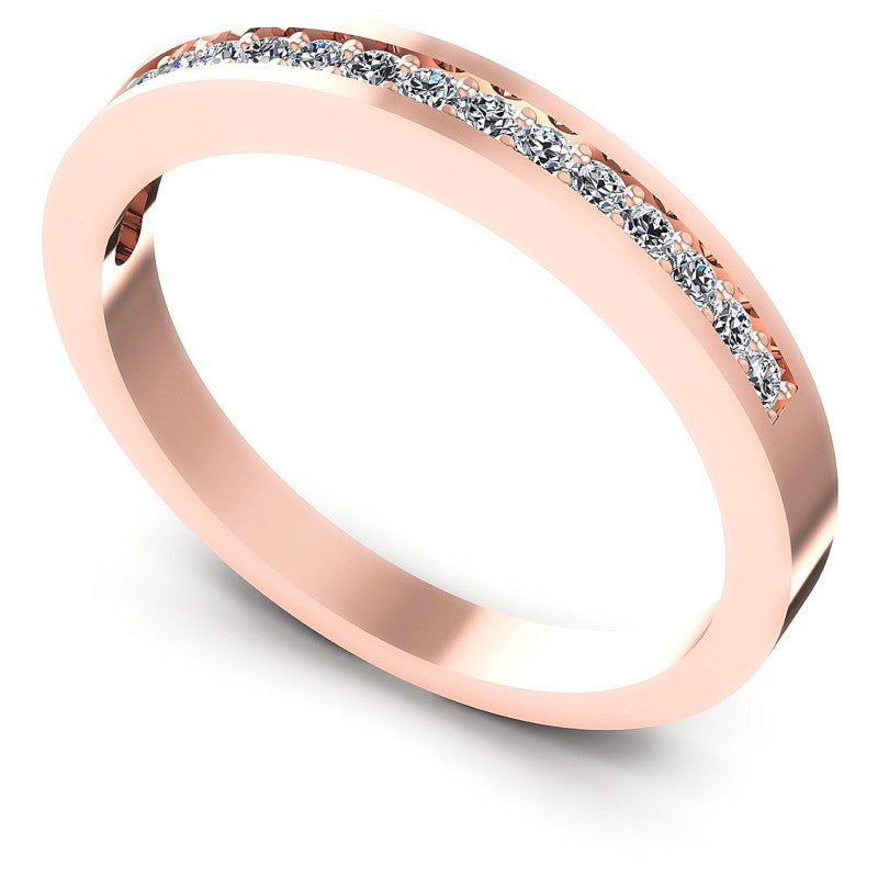 Round Diamonds 0.20CT Diamonds Wedding Band in 18KT White Gold