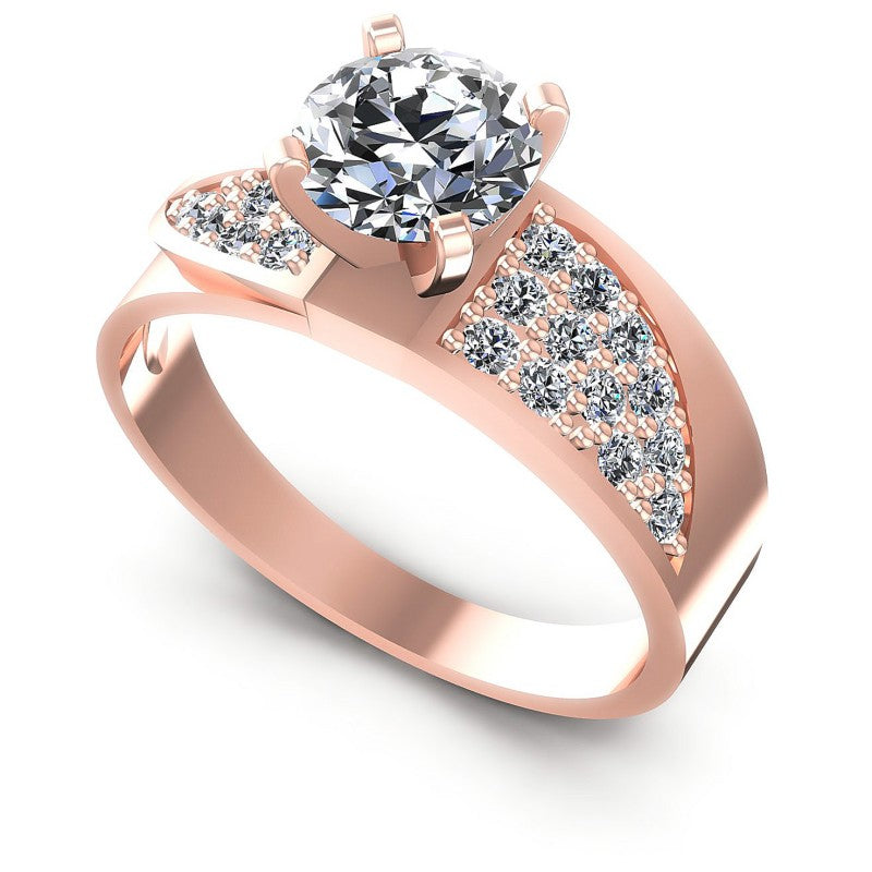 Round Diamonds 0.75CT Engagement Ring in 18KT White Gold