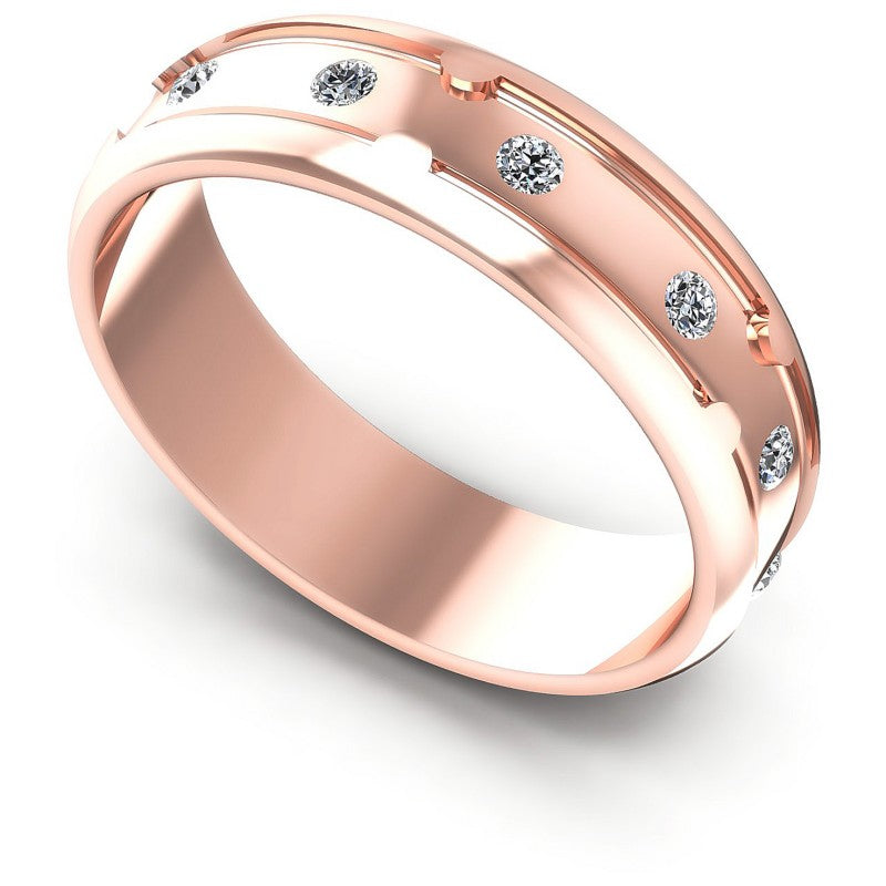 Round Diamonds 0.40CT Diamonds Wedding Band in 18KT White Gold