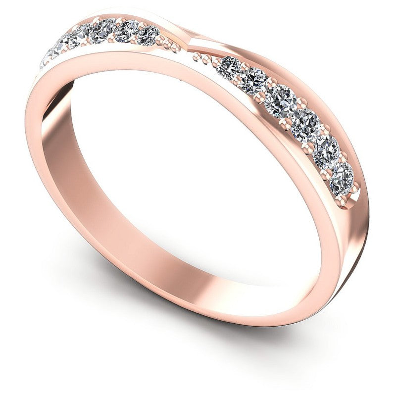 Round Diamonds 0.30CT Diamonds Wedding Band in 18KT White Gold