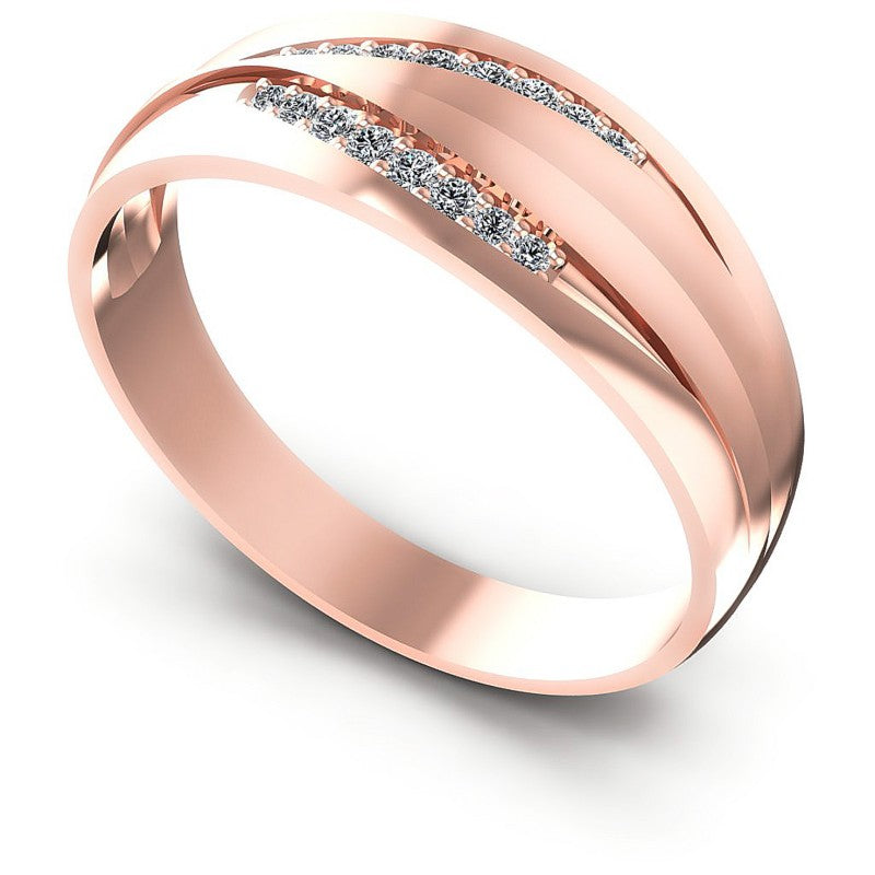 Round Diamonds 0.20CT Diamonds Wedding Band in 18KT White Gold
