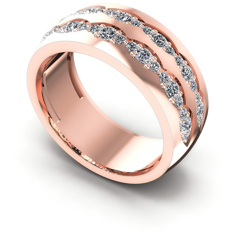Round Diamonds 0.90CT Diamonds Wedding Band in 18KT White Gold