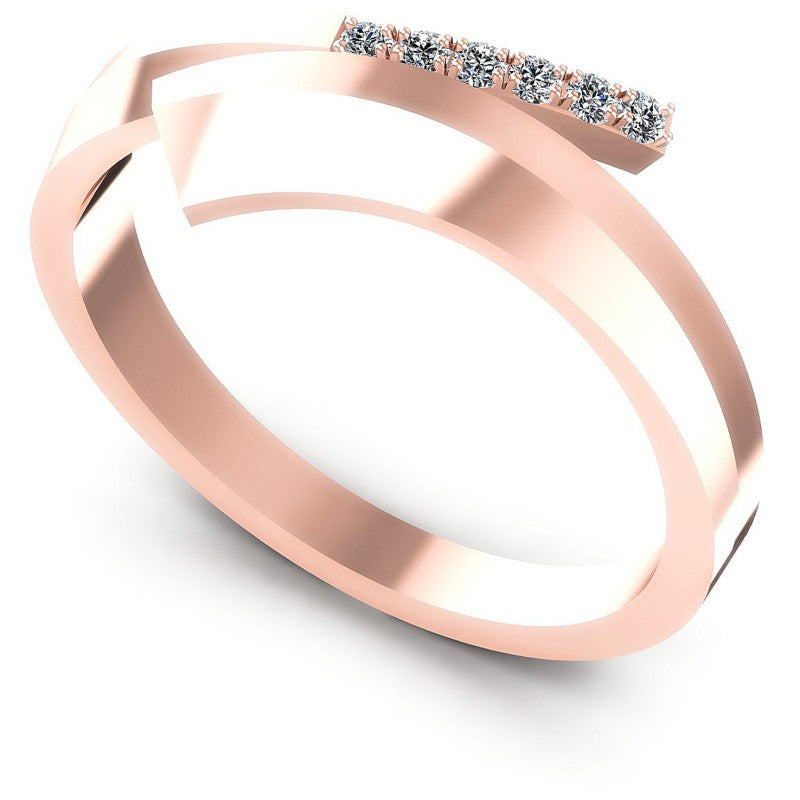 Round Diamonds 0.10CT Diamonds Wedding Band in 18KT White Gold