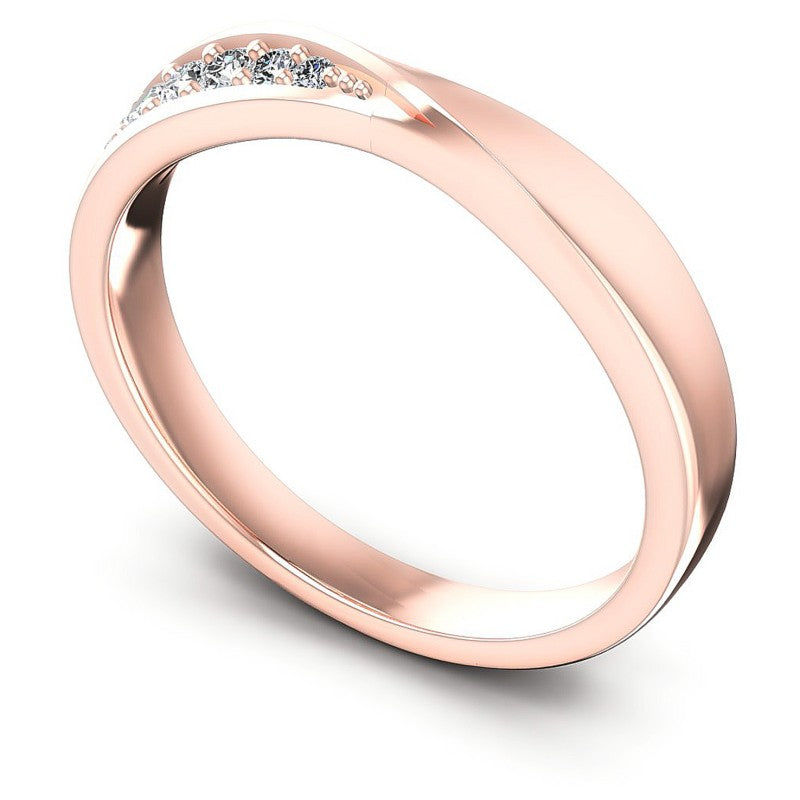 Round Diamonds 0.20CT Diamonds Wedding Band in 18KT White Gold