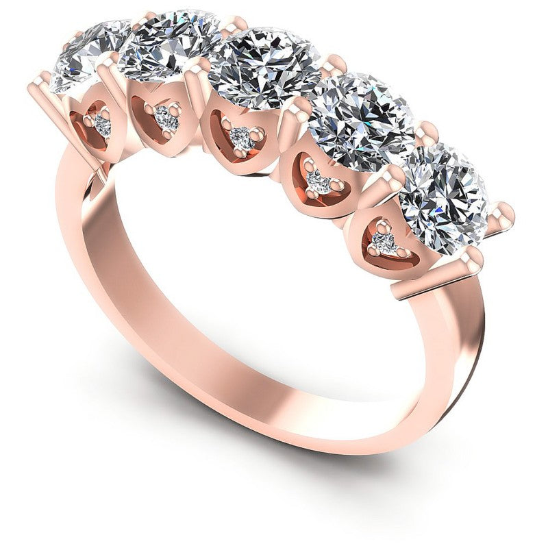 Round Diamonds 2.10CT Diamonds Wedding Band in 18KT White Gold