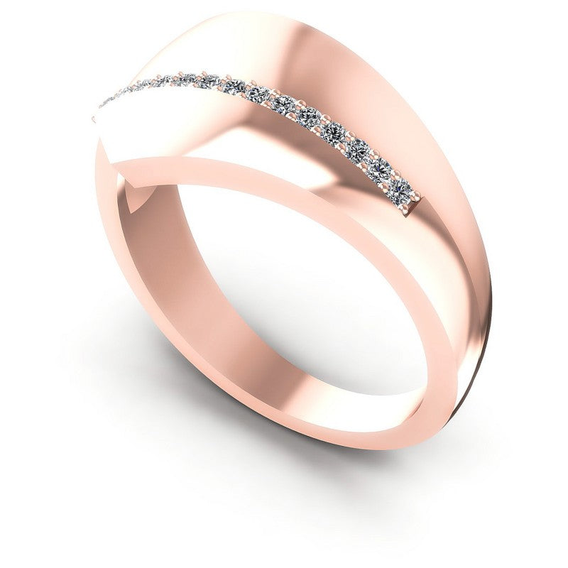 Round Diamonds 0.15CT Diamonds Wedding Band in 18KT White Gold
