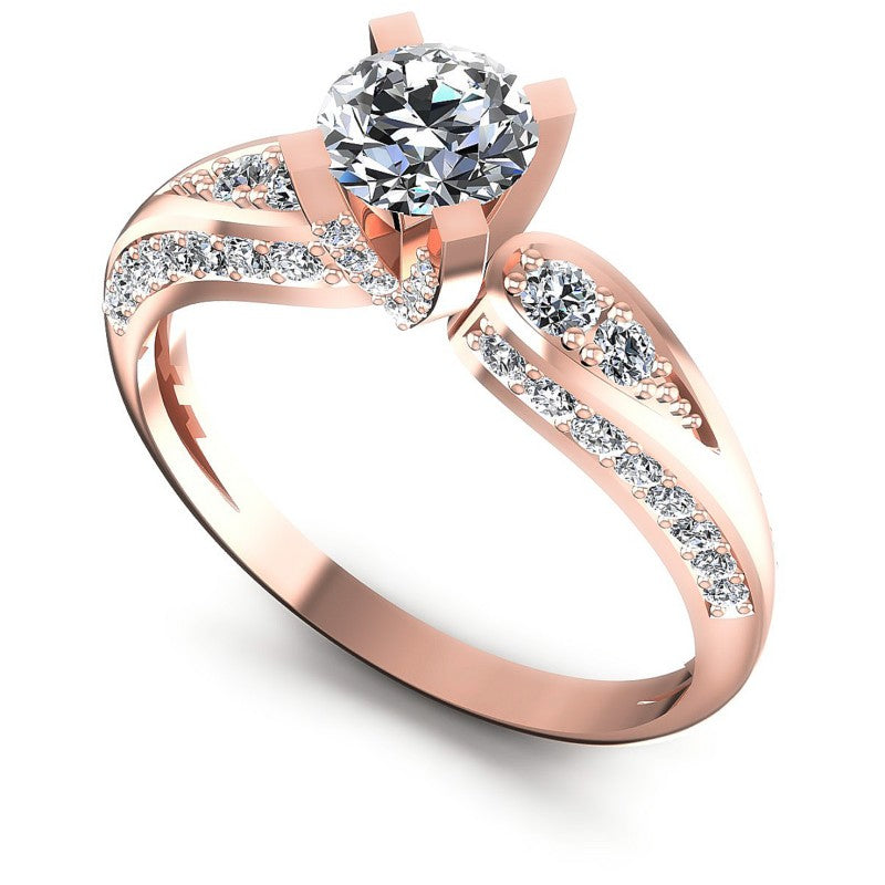 Round Diamonds 0.85CT Engagement Ring in 18KT White Gold