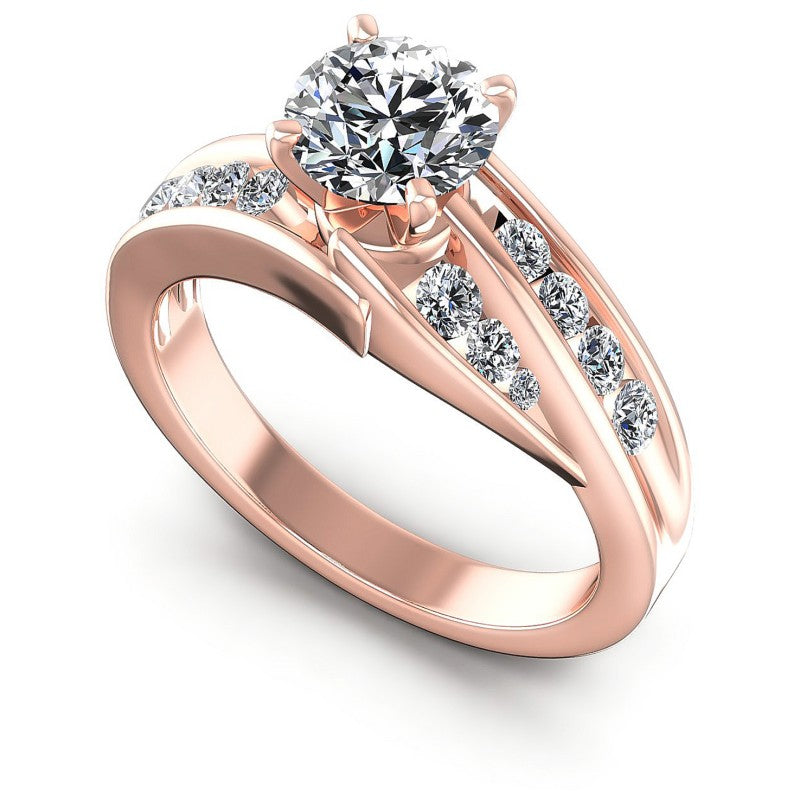 Round Diamonds 0.95CT Engagement Ring in 18KT White Gold