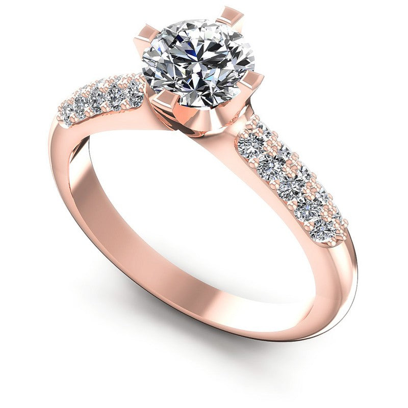 Round Diamonds 0.70CT Engagement Ring in 18KT White Gold