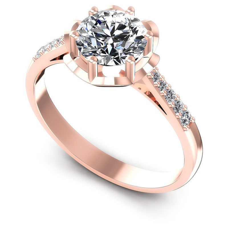 Round Diamonds 0.50CT Engagement Ring in 18KT White Gold