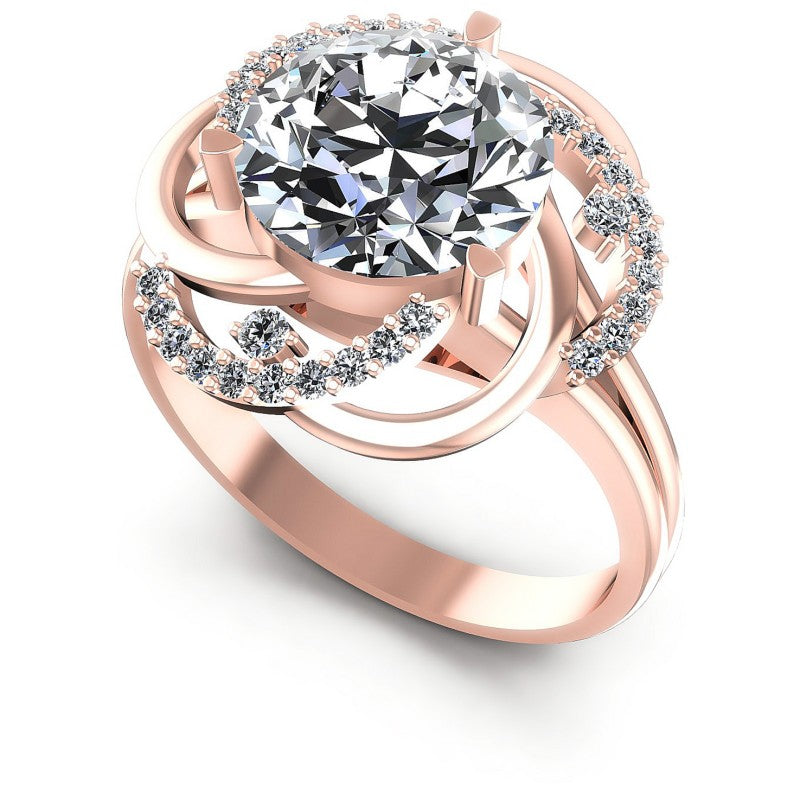Round Diamonds 0.60CT Engagement Ring in 18KT White Gold
