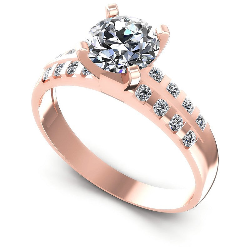 Round Diamonds 0.60CT Engagement Ring in 18KT White Gold