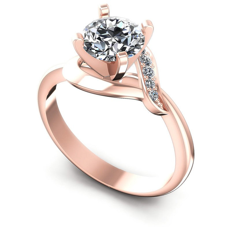 Round Diamonds 0.50CT Engagement Ring in 18KT White Gold
