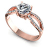 Round Diamonds 0.60CT Engagement Ring in 18KT White Gold