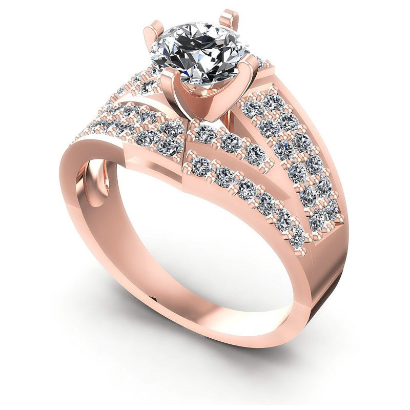Round Diamonds 1.25CT Engagement Ring in 18KT White Gold