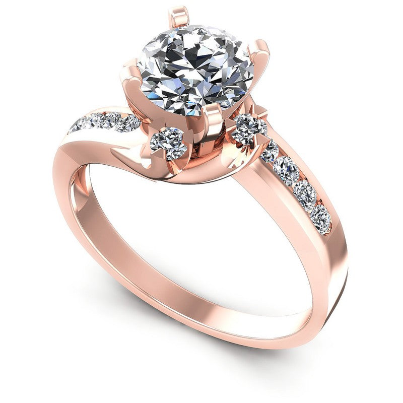 Round Diamonds 0.70CT Engagement Ring in 18KT White Gold