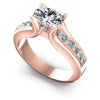 Round and Oval Diamonds 0.85CT Engagement Ring in 18KT White Gold
