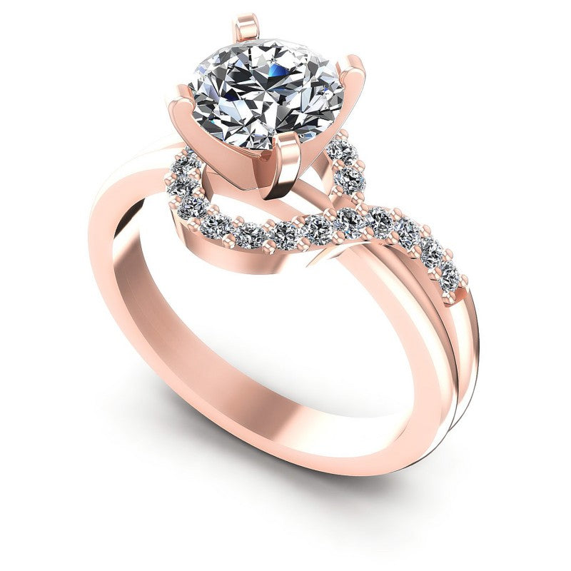 Round Diamonds 0.60CT Engagement Ring in 18KT White Gold