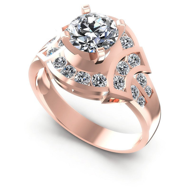 Round Diamonds 0.95CT Engagement Ring in 18KT White Gold