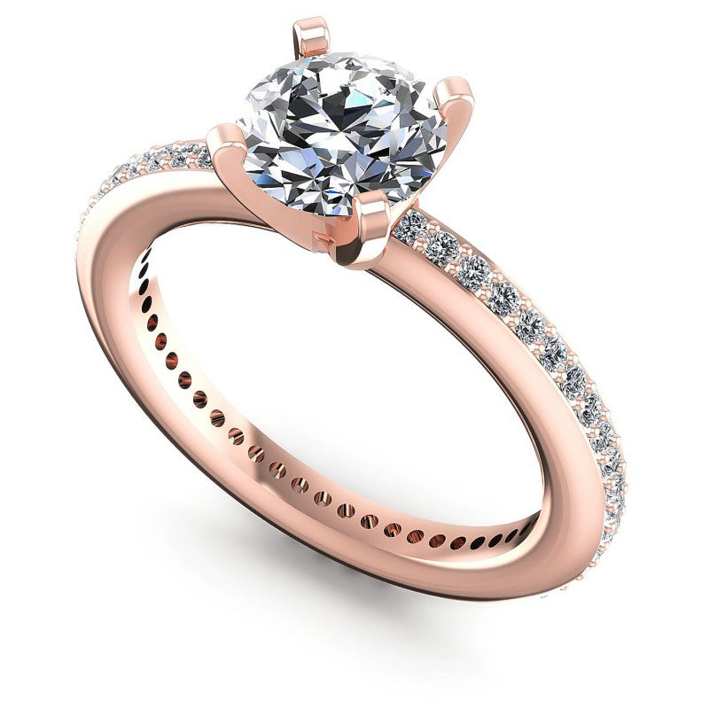 Round Diamonds 0.75CT Engagement Ring in 18KT White Gold
