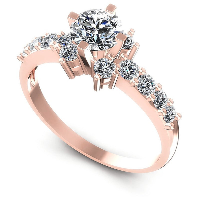 Round Diamonds 0.75CT Engagement Ring in 18KT White Gold