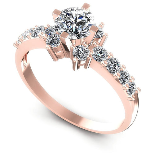 Round Diamonds 0.75CT Engagement Ring in 18KT White Gold