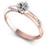Round Diamonds 0.45CT Engagement Ring in 18KT White Gold